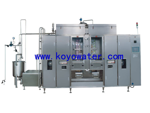 Full-automatic sterile flexible milk sachet produce line