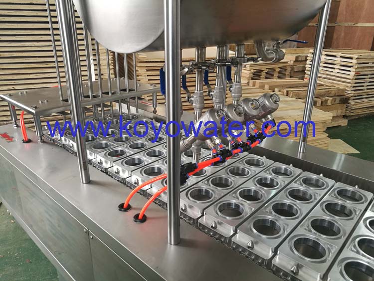 plastic cup filling and sealing machine