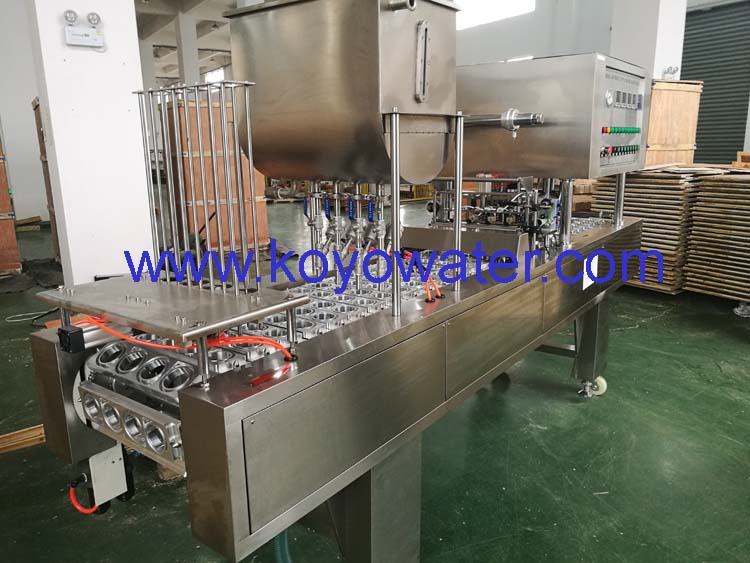 plastic cup filling and sealing machine